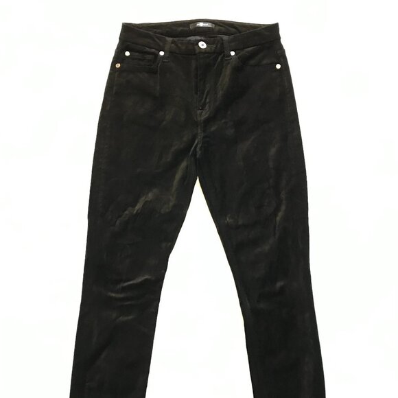 7 For All Mankind Velvet Pants Jeans Womens 28 Black Skinny High Rise Ankle - Picture 5 of 15